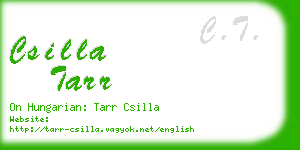 csilla tarr business card